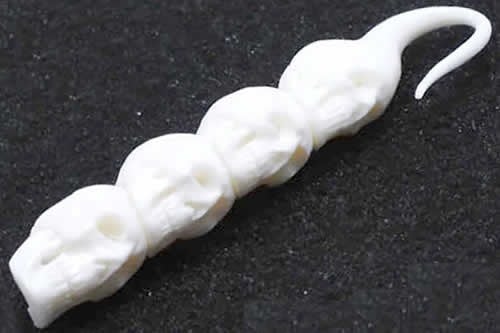 ボディピアス 白蛇ボーンフック 14G 金属アレルギー対応 スネーク リアル 14ゲージ バッファロー 水牛の骨 白色 オーガニック 天然素材 削り出し 1点もの 手作り og08714xxxxxx