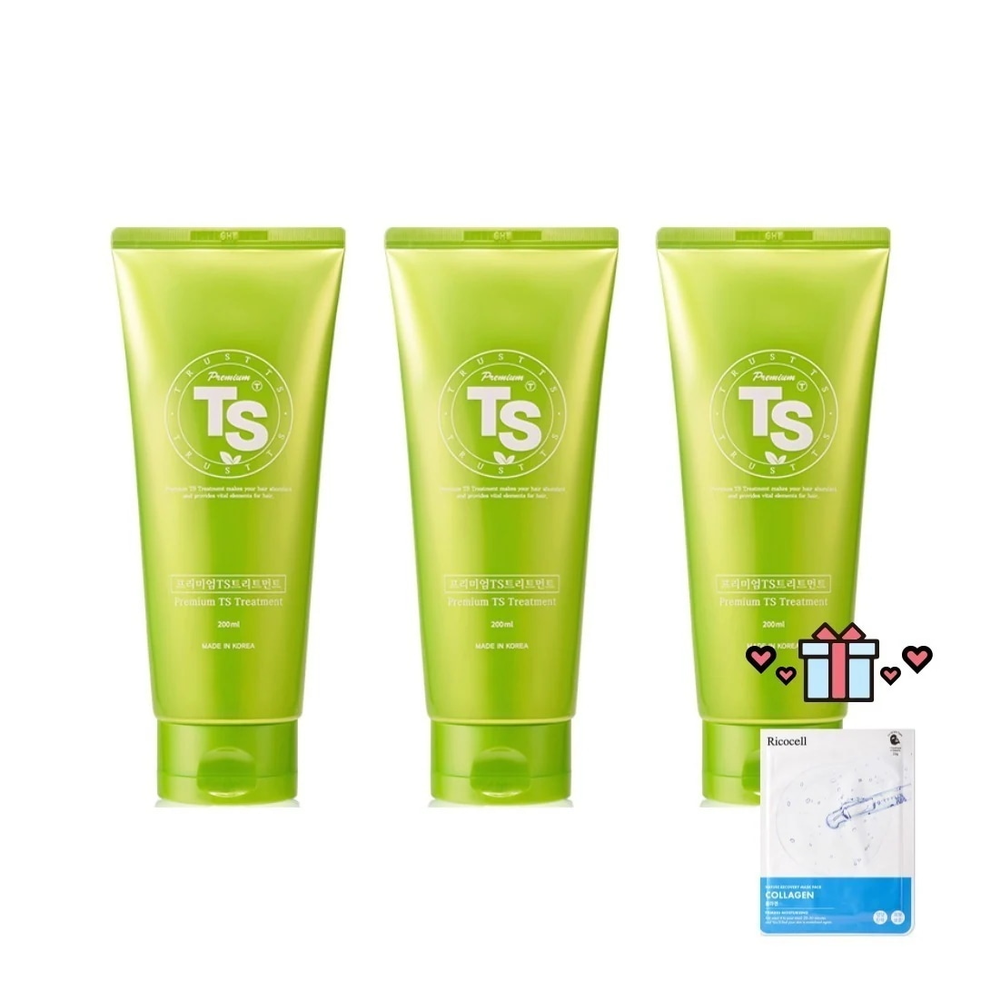 TS プレミアムトリートメント 200ml x 3個 (鎮静/弾力/保湿/栄養供給/活力/しわ防止)