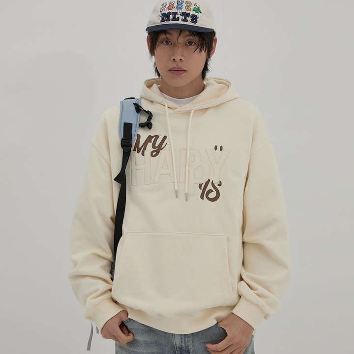 】MY HAPPY IS フーディー パーカー IVORY