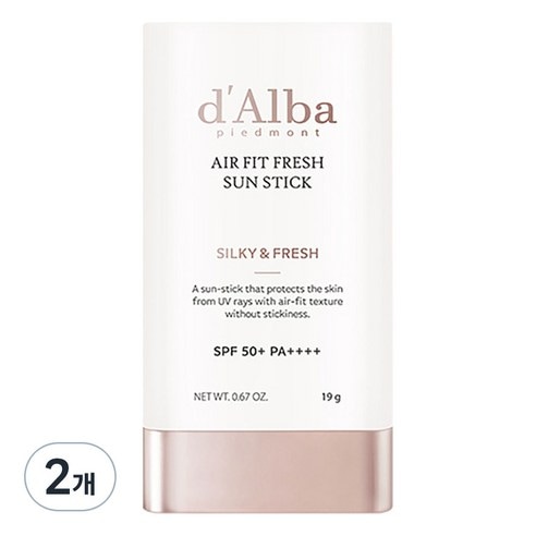 エアフィットフレッシュサンスティック SPF50+ PA++++, 19g, 2個