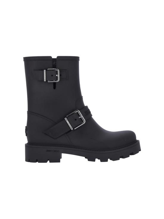 JIMMY CHOO Women Boots BIKER RAIN TPY BLACK Black