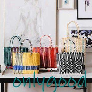 【HLC】かごバッグ 手提げ レディース ストローバッグ ノットバッグ 編み 野菜 収納 大容量 マザーズバッグ 新作