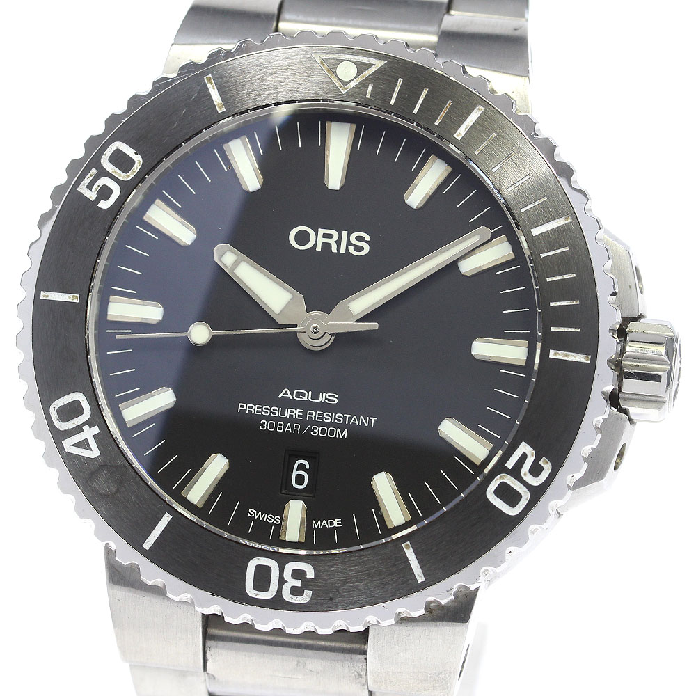 オリス ORIS 7730 アクイス デイト 自動巻き メンズ _837430【中古】