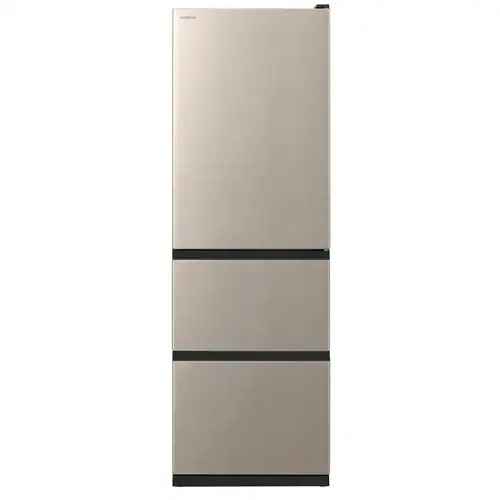 日立 冷蔵庫 375L 右開き 3ドア 幅60cm 真ん中野菜室うるおいチルド R-V38X ゴールド系