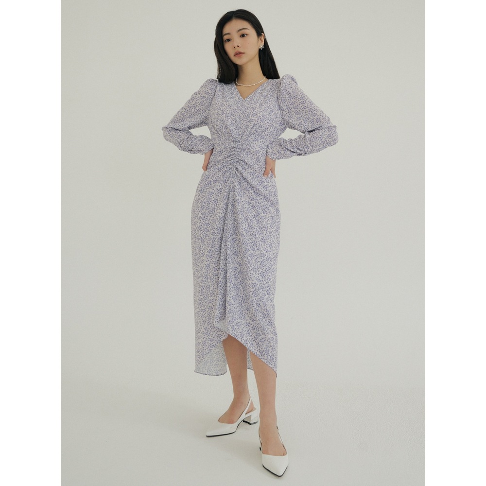 REORG KACK ウェーブシャーリングフラワーオプスパープル