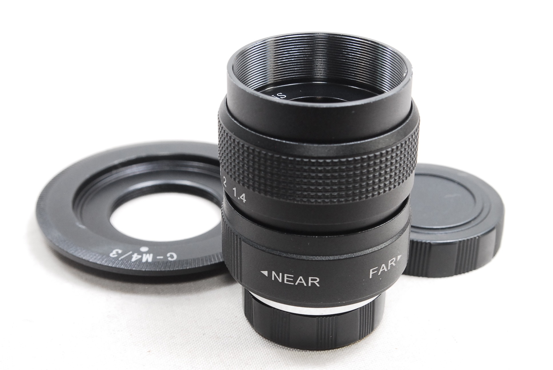 25mm F1.4 ブラック Cマウント マイクロ4/3 m4/3 パナソニック Fujian CCTV マニュアルレンズ マウントアダプター