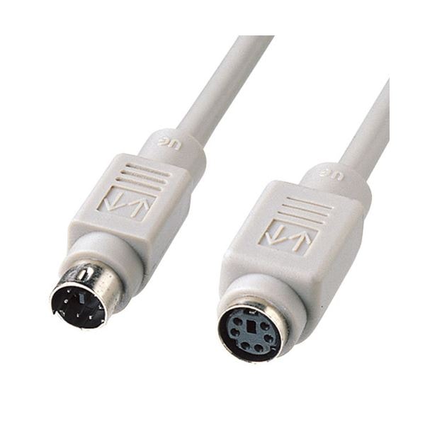 (まとめ)サンワサプライ キーボード延長ケーブル(4m) KB-K664K(×2セット)