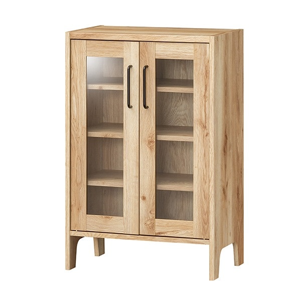 ガラスキャビネット 幅58.1cm 食器棚 扉収納 アメリカンビンテージ カップボード キッチン収納 リビングボード ガラス扉レンジ台 キッチン家具 台所家具 台所収納 すきま収納 食器収納