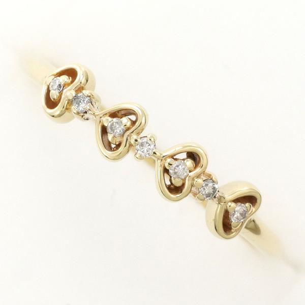 K10 10金 YG イエローゴールド リング 指輪 11号 ダイヤ 0.04 ジュエリー 中古 15,130円