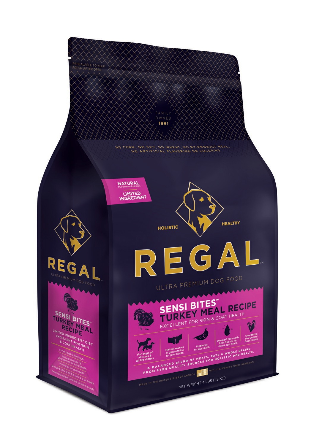 REGAL　リーガル　センシバイツターキーミールレシピ　1.8kg おやつのプレゼント付き【ドッグフード】【正規品】ドライフード 犬用 5,022円