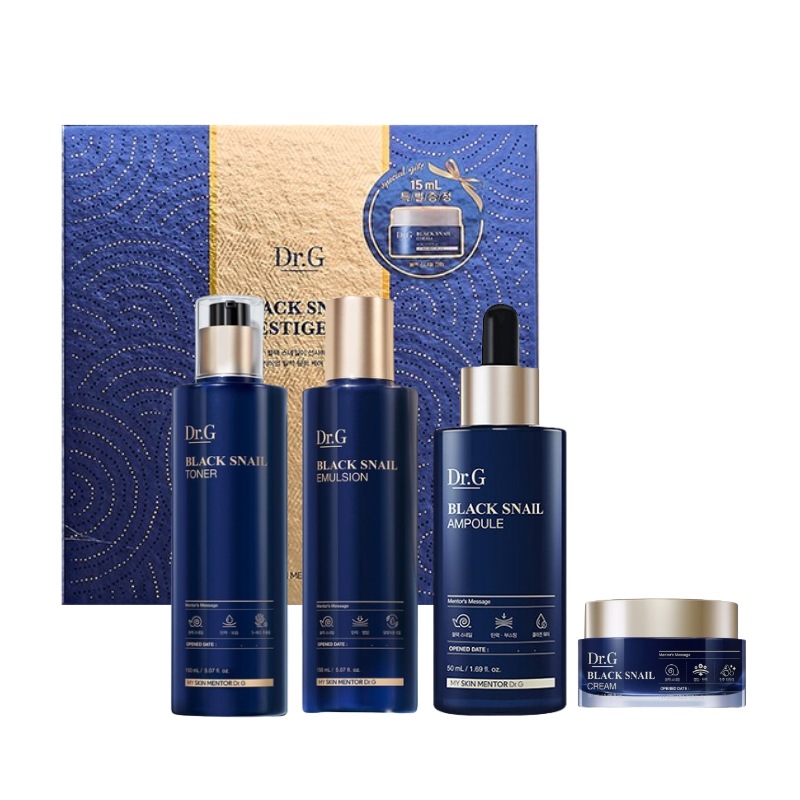 ブラック スネイル プレステージ 4種セット (ブラックスネイル プレステージ トナー 150ml + エマルジョン 150ml + アンプル 50ml + クリーム 15ml)