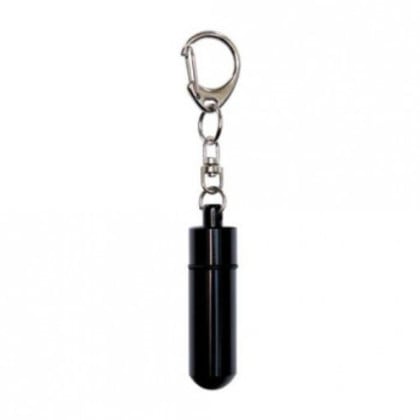 ペット供養 遺骨カプセル 大 キーホルダー ブラック H5.1cm 20入 060363