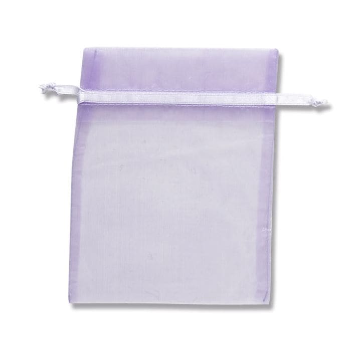 （まとめ買い）シモジマ HEIKO 巾着袋 オーガンジーバッグ 平袋タイプ M ラベンダー（LV） 10枚 幅130x高170mm ラッピング用品 008705043 [x3セット]