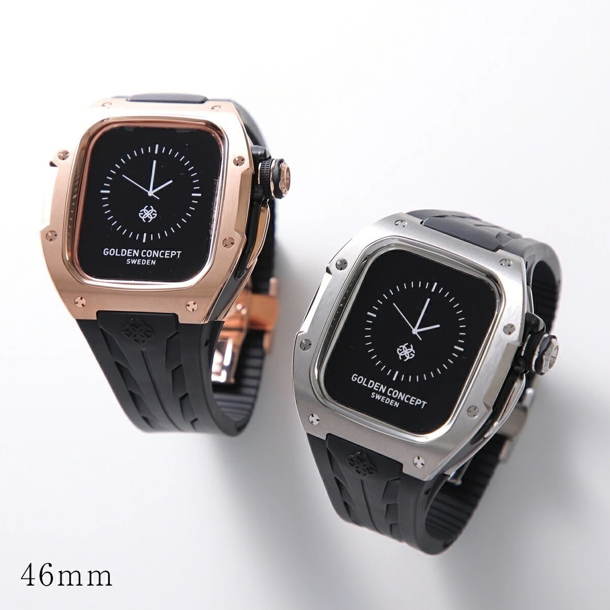 GOLDEN CONCEPT ゴールデンコンセプト Apple Watch Case アップルウォッチケース CREPE OYAMA STEEL RSTIII46 メンズ ステンレススチール カラー