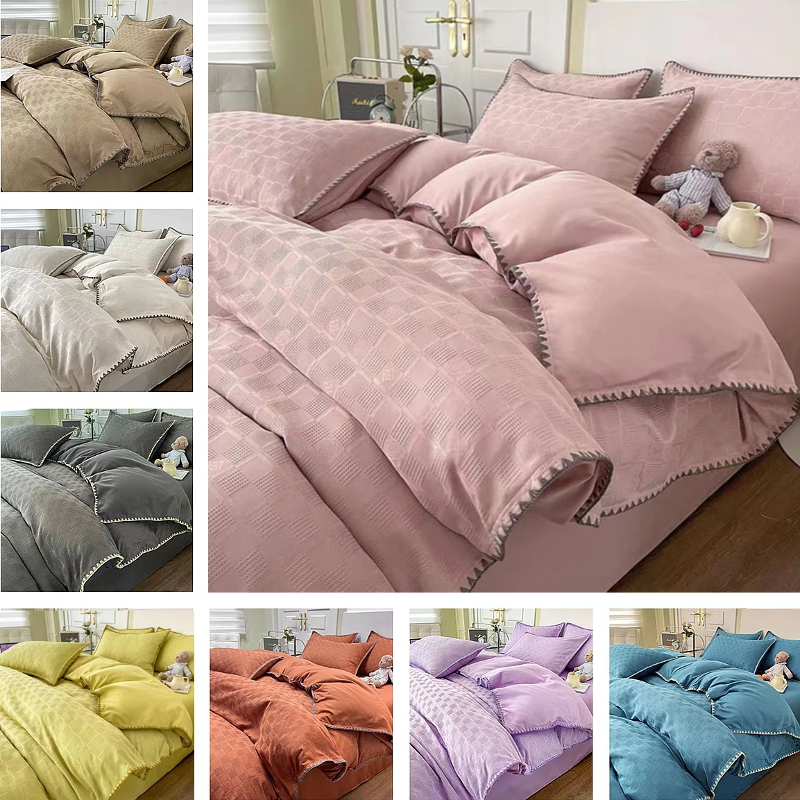 韓国ファッション 布団カバー セット 寝具カバー セット ワッフル柄 掛布団カバー あったか布団カバー 掛け布団カバー シングル あったか 防臭 洗える 防ダニ