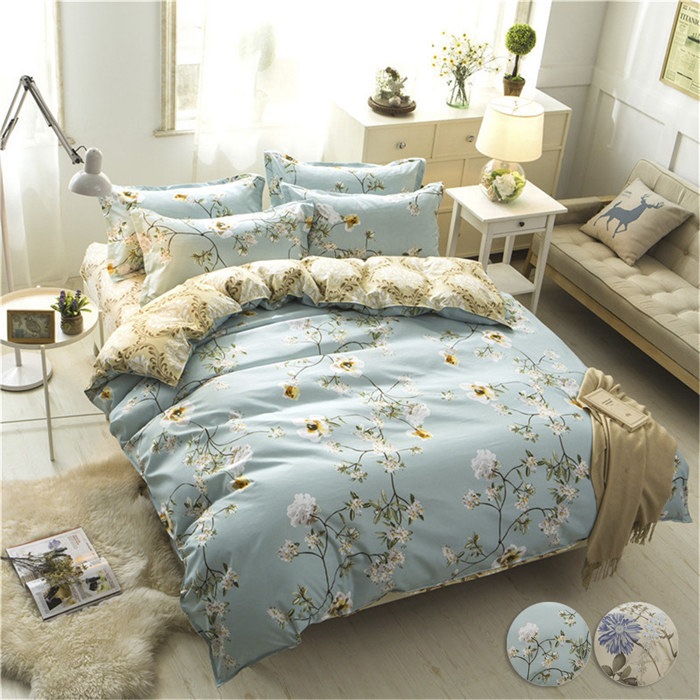 布団カバー 3点セット シングル セミダブル おしゃれ 布団セット花柄 4点セット 掛け布団カバー かわいい 寝具カバーセット 枕カバー セミシングル 敷布団カバー シーツカバー ベッドシーツ カバー