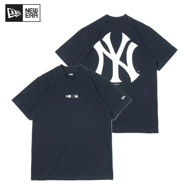 ニュー エラ ゴルフ 半袖 ミッドネック Tシャツ New York Yankees ニューヨークヤンキース Navy トップス 男性用
