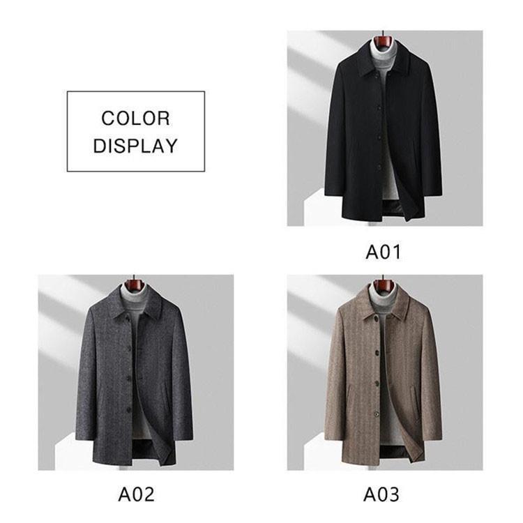 チェスターコート メンズ ロングコート ミドル丈 折り襟 カジュアル ビジネス 冬 通勤 暖かい サラリーマン 快適 シンプル 細身 卒業式 紳士服