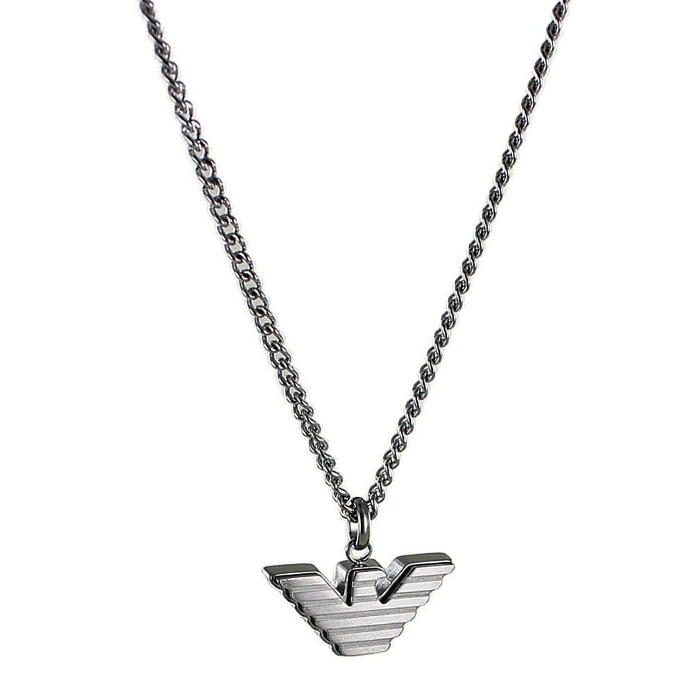 エンポリオアルマーニ ネックレス メンズ レディース チェーンネックレス ペンダント シルバー 記念日ギフト プレゼント シンプル おしゃれ 誕生日プレゼント 男性 実用 彼氏 友達 同僚 旦那 父親