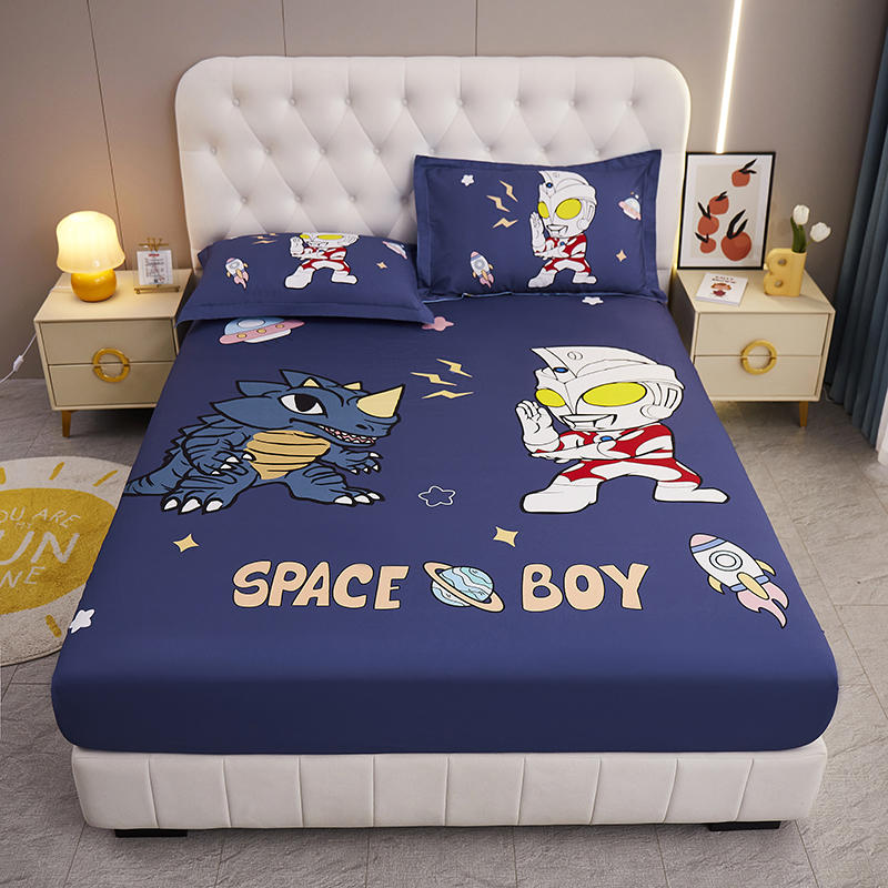 【急速出荷!】ウルトラマン純綿シーツ単品ダストカバーシモンズマットレスカバー保護カバー綿滑り止め子供用シーツ 布団カバー布団掛け布団カバー