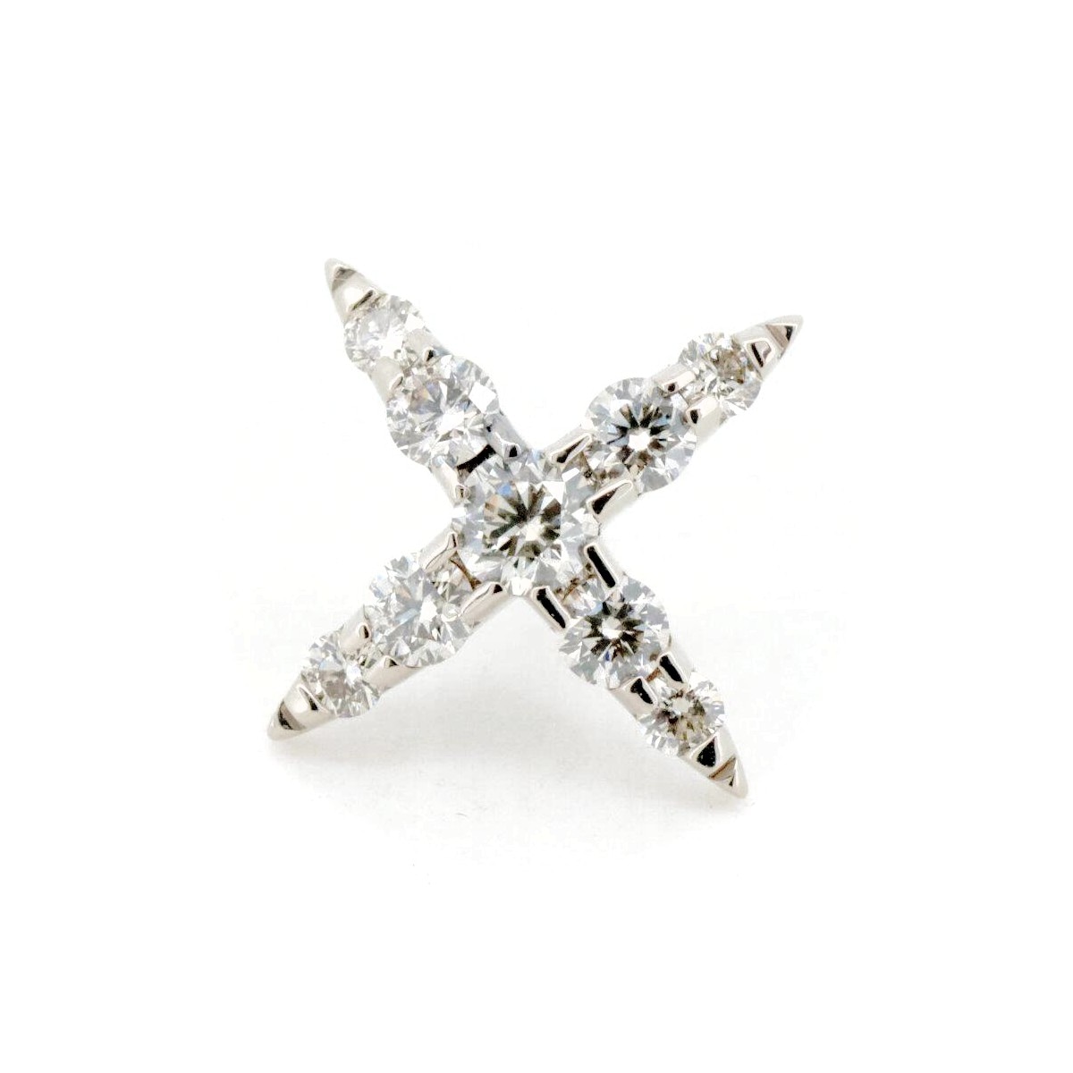 カシケイ ネイキッド ダイヤモンド ピンブローチ 0.35ct K18BG(18金 ブラウンゴールド) 質屋出品