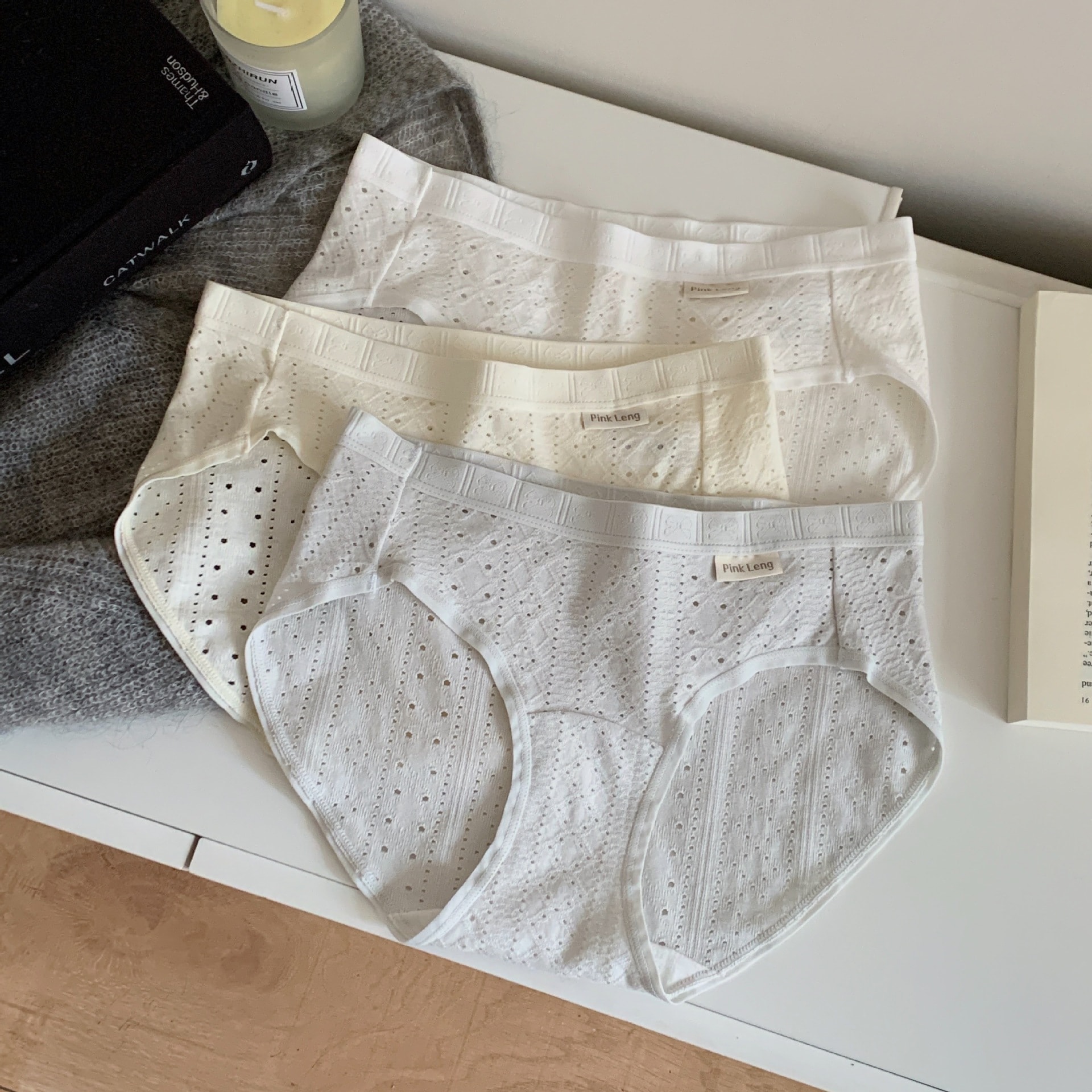 【1点ご購入 で10点プレゼントいたします】バレエ少女風女性パンツ通気孔甘美コットンロング股上ミッドウエスト三角パンツ