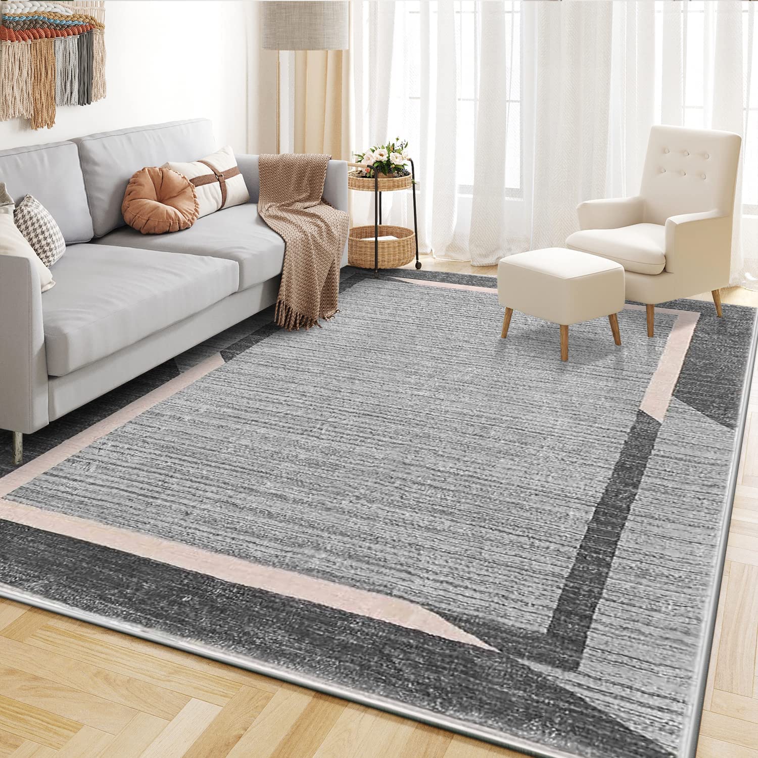 Calore カーペット ラグ ラグマット 北欧 幾何学模様 絨毯 カシミヤのような質感 ウィルトン織り 滑り止め付 抗菌 防臭 防ダニ しっかり 丈夫 ライン柄 オールシーズン 床暖房 ホットカーペ 12,642円