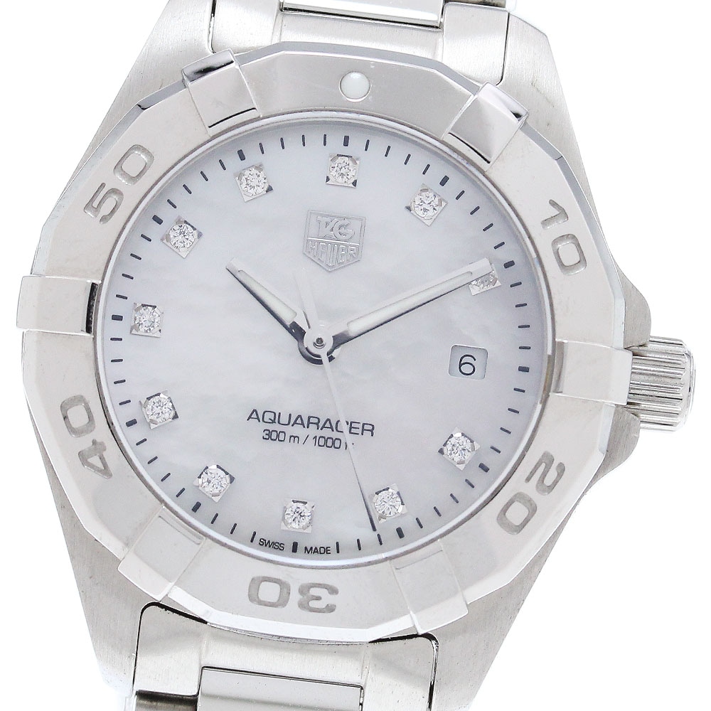 タグホイヤー TAG HEUER WAY1413.BA0920 アクアレーサー 11Pダイヤ クォーツ レディース 保証書付き_860599【中古】 76,505円