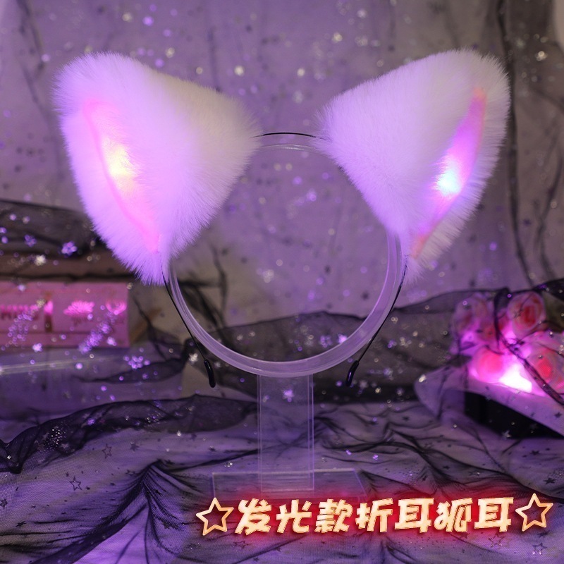 エキゾチックなアンティークスタイルぬいぐるみヘッドバンドアクセサリーヘッドバンドダークスタイルコミック展示フェザーヘッドドレスハロウィン模擬獣耳ヘアアクセサリー