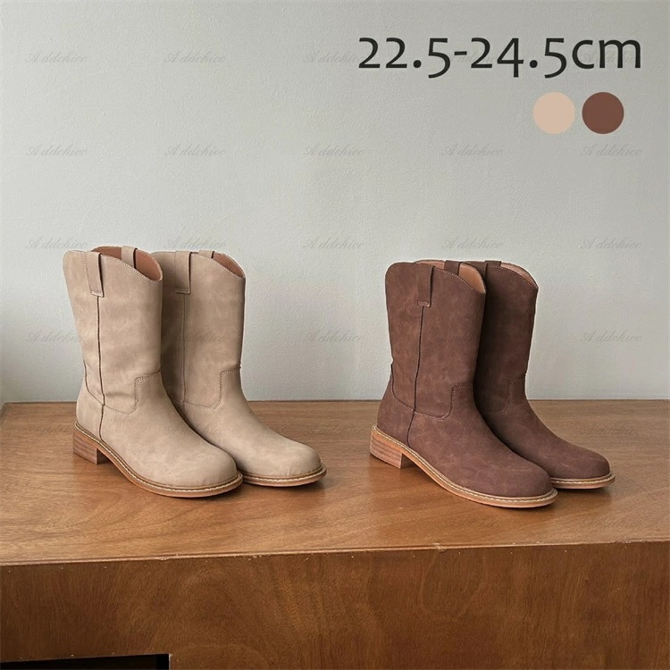 ショートブーツ レディース 太ヒール ショート丈 スクエアトゥ ブーティ シンプル 疲れない 歩きやすい 足が痛くならない 軽量 無地 美脚 おしゃれ 黒 通学 通勤 大きいサイズ 秋冬 22.5-2