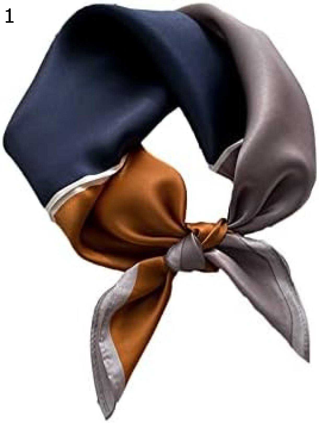 【20%OFFクーポン～】フィールスカーフ4色ステッチ夏スモールスカーフスクエアビジネスカジュアル一般桑女性