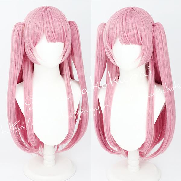 コスプレウィッグ バーチャルライバー 風 VTuber 彩虹社 Rosemi Lovelock ロゼミ・ラブロック かつら WIG 耐熱 cosplay 仮装 変装 コスチューム-371