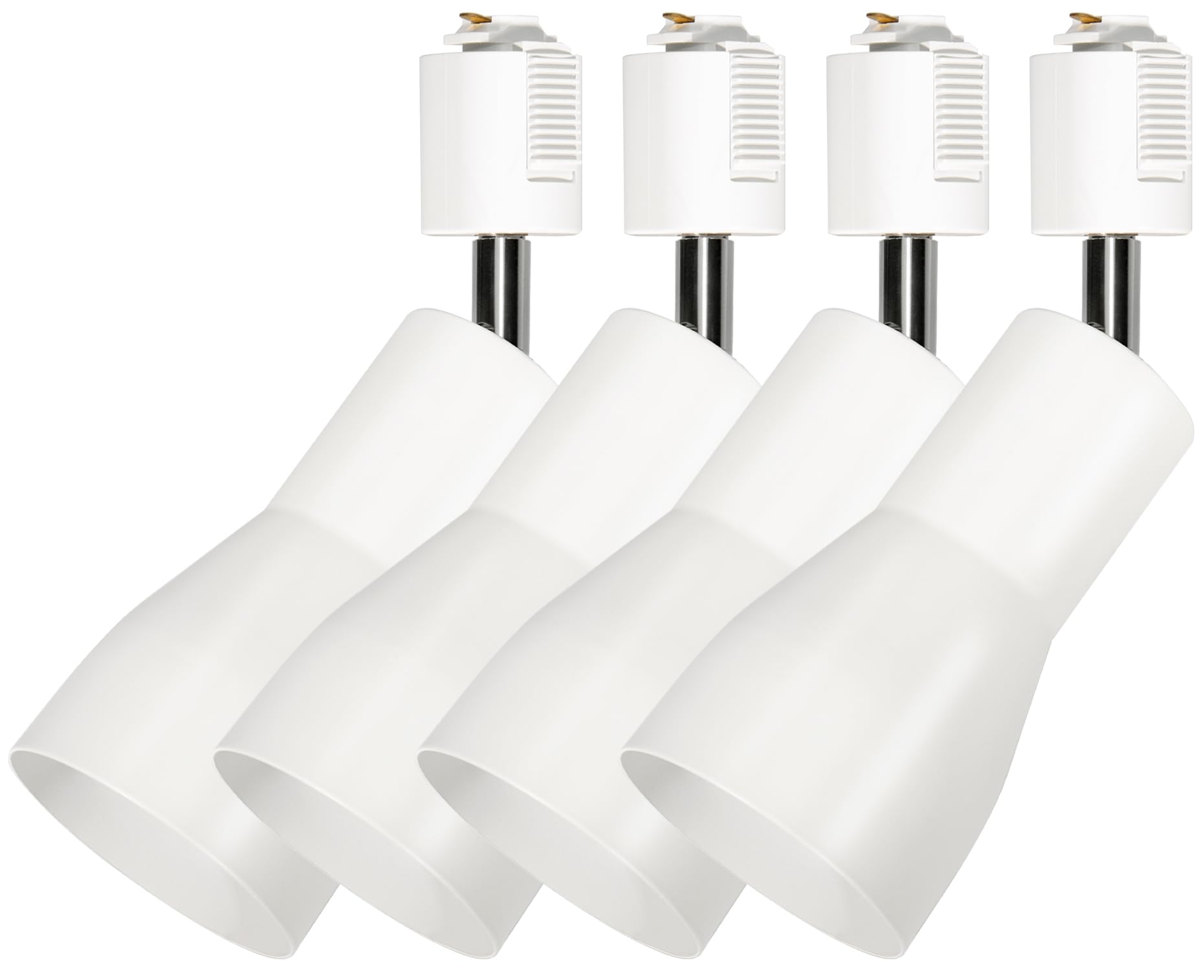 4個セット ダクトレールライト 【標準仕様】レールソケット e26 照明器具 ホワイト ライティングバー用スポットライト 角度調節可能 寝室・リビング・部屋 電球別売り (金属シェード)