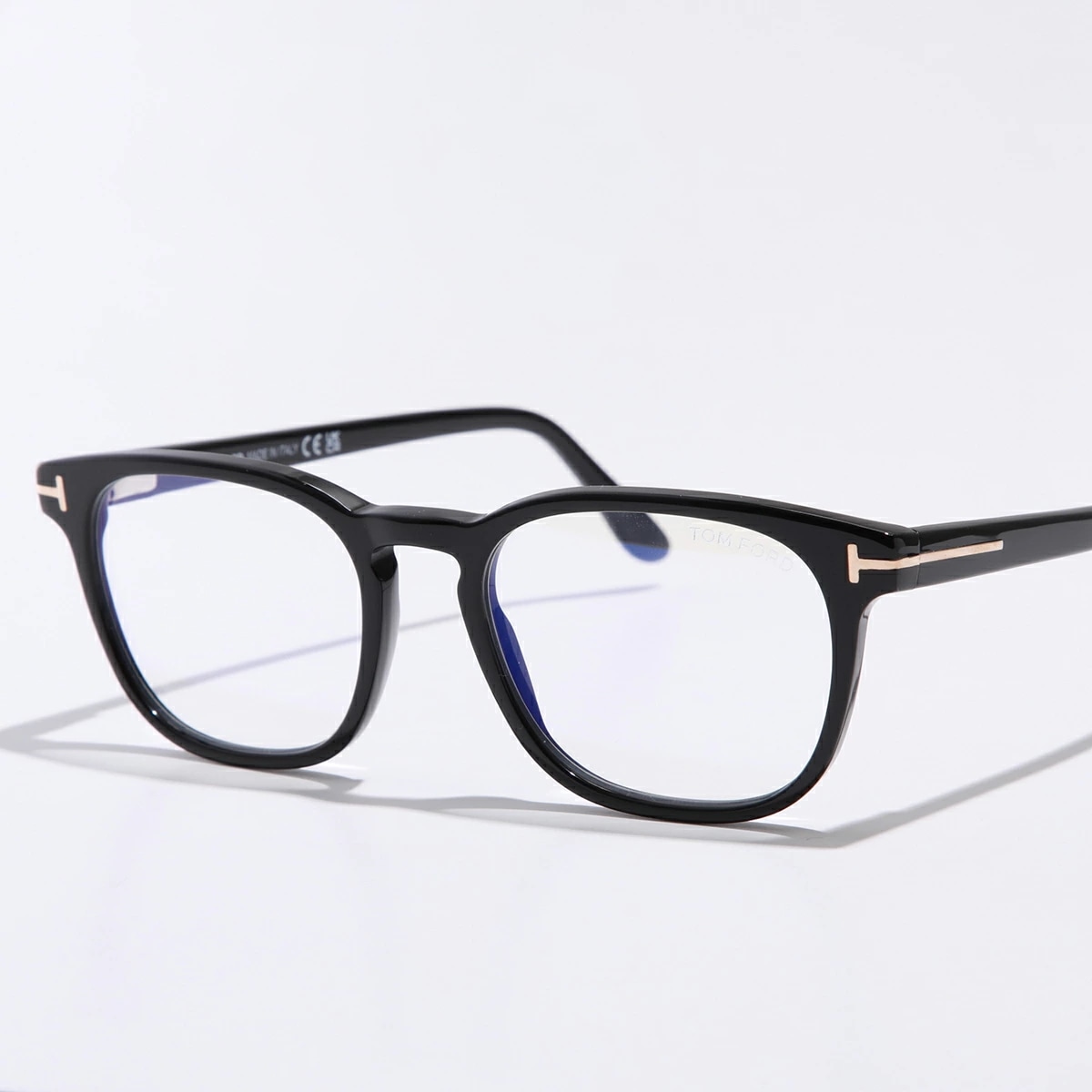 TOM FORD トムフォード メガネ TF5868-B FT5868-B レディース ウェリントン型 めがね 眼鏡 伊達メガネ ブルーライトカット Tロゴ アイウェア 001