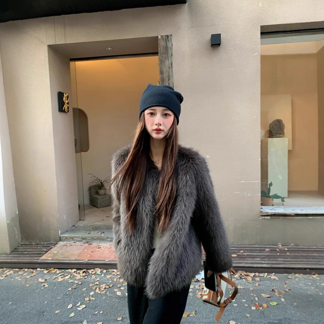 目玉商品～超人気ファー メインシリーズ 年1回限定 ファーコート エコキツネファー レディース ライトラグジュアリー 新作 4,393円