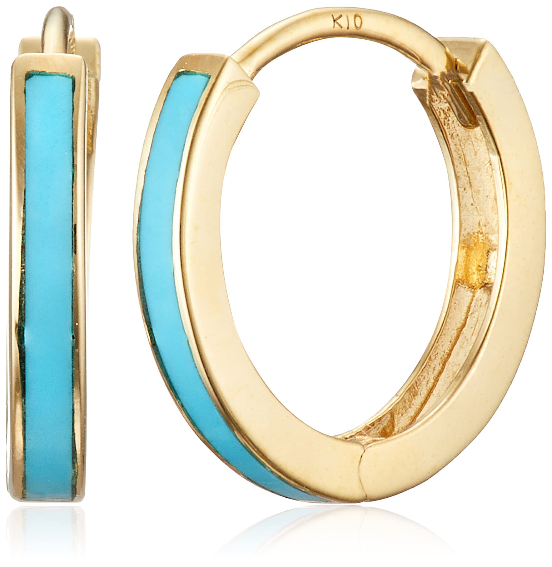 ターコイズ フープピアス K10イエローゴールド 12,815円