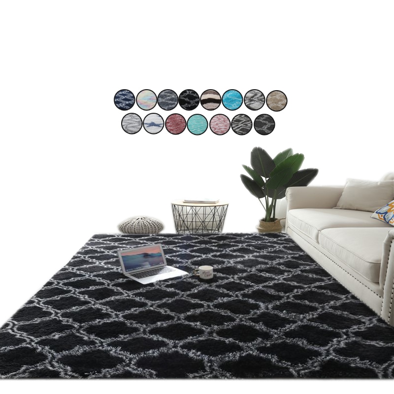 子供ルームカーペットスキッド大ファジーシャグ毛皮エリアラグ現代屋内家庭のカーペット160x200cm 5,115円