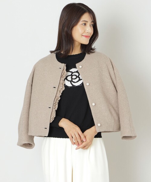 [最安値挑戦]ストール 「STORY掲載」ブークレフリル ボレロ レディース