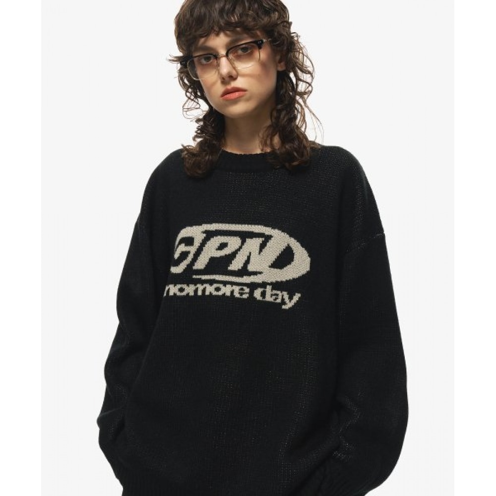 CPGN STUDIO オーバルシーロゴクルーネックセーターブラック 6,824円