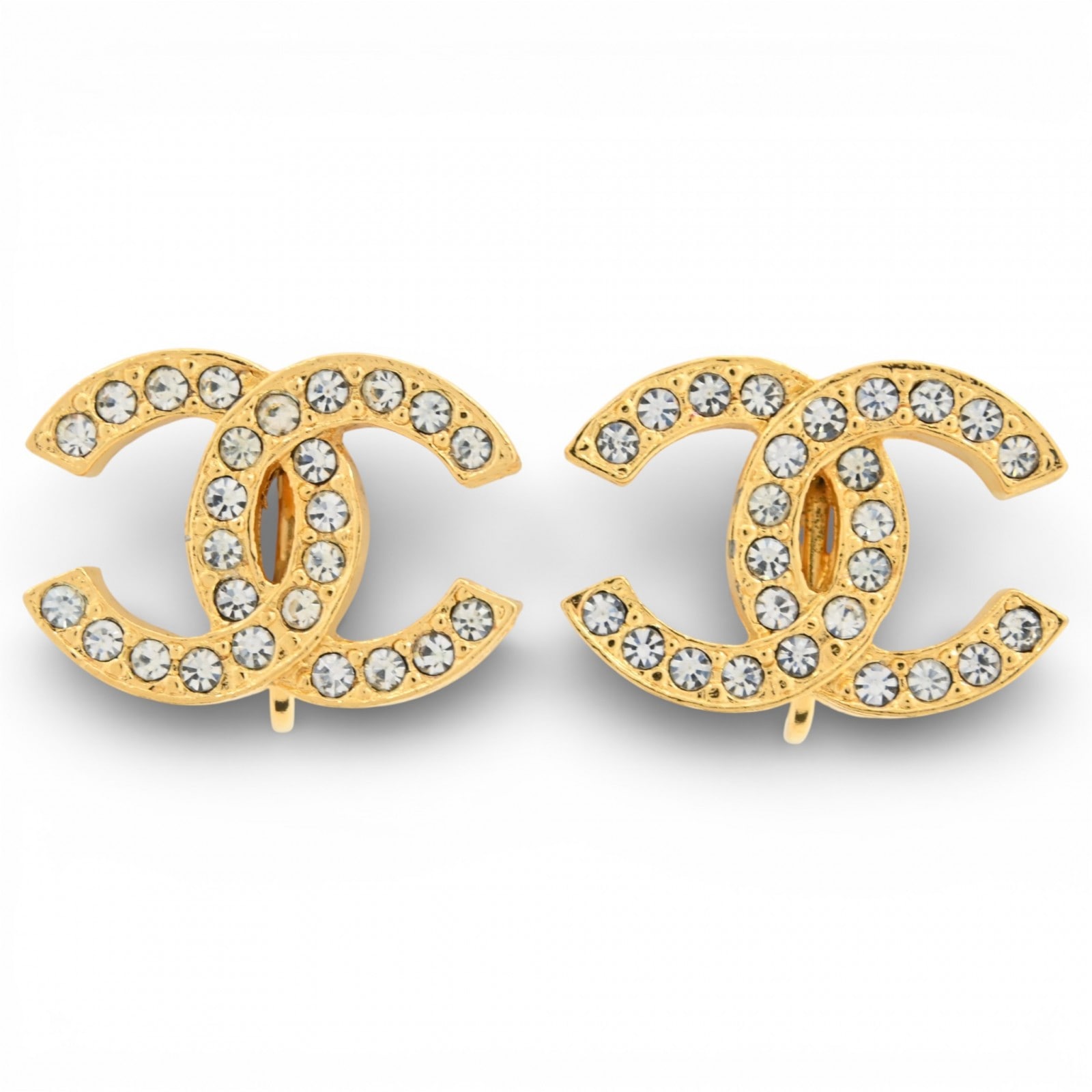 シャネル イヤリング ココマーク ラインストーン Aランク ch3030ss