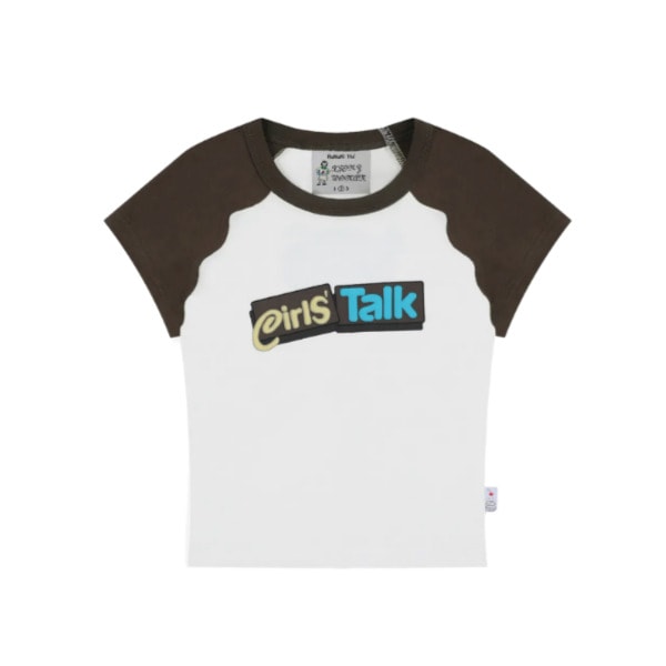 [レディース専用ライン]ガールズトーク スウェル ラグラン半袖Tシャツ（ブラウン）