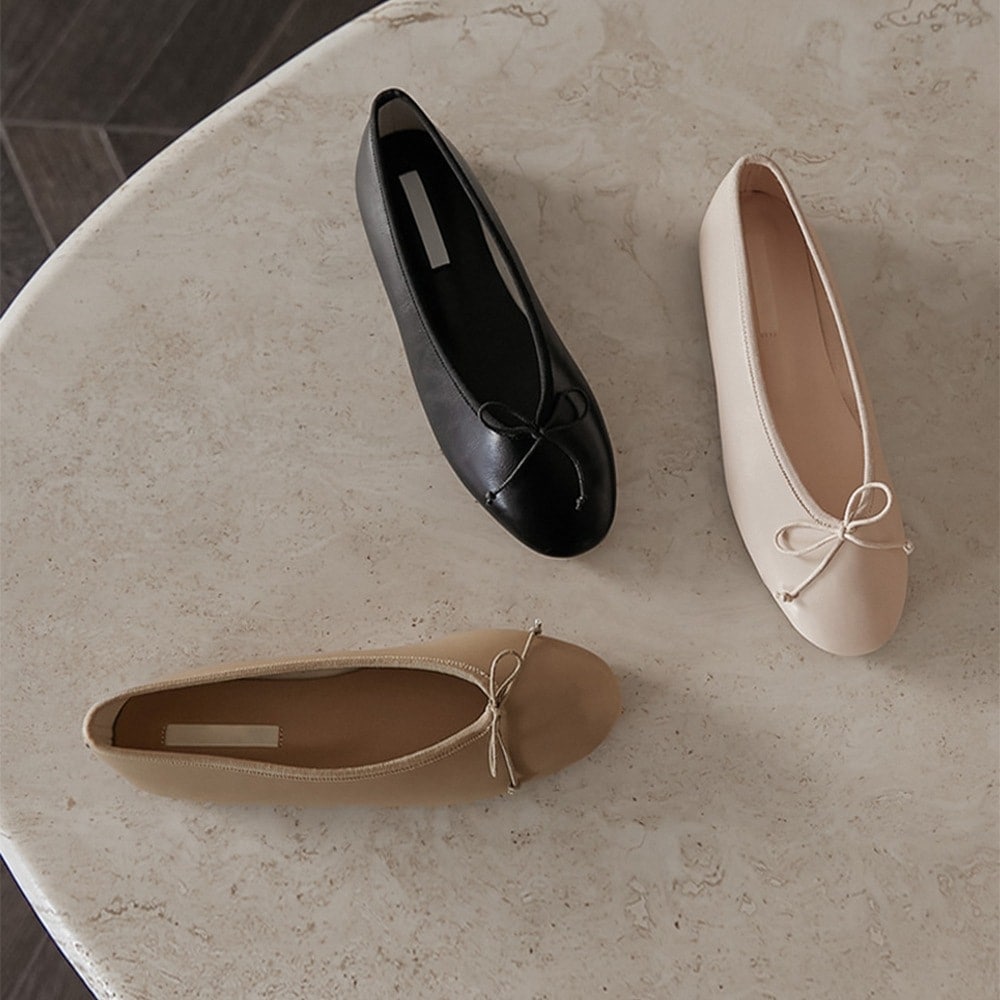 ラビドリボンフラットシューズ春/デイリー