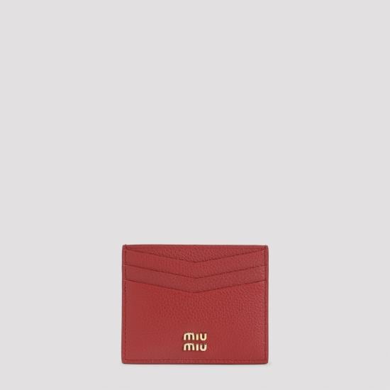 MIU MIU Women Business Card Wallet 5MC002 ADT7 F0011 ROSSO