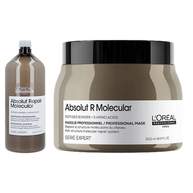 ロレアル セリエ エクスパート アブソルート R モレキュラーシャンプー ＋ アブソルート R モレキュラーマスク 500ｇ 1500ml+500ｇ