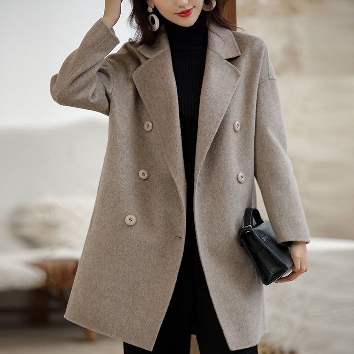 新品 大人気 チェスターコート レディース 秋冬 40代 チェスターコート ミディアム丈 ラシャコート ダブル オーバー 韓国風 アウター 通勤 着痩せ オシャレ ゆったり