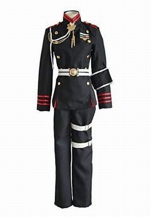 終わりのセラフ 風 一瀬グレン いちのせグレン コスチューム コスプレ衣装 6点セット ブラック サイズ S―XL