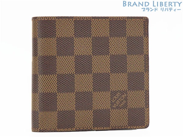 超美品ルイヴィトンダミエポルトビエカルトクレディモネ二つ折り財布コンパクト財布マルコダークブラウンN61665