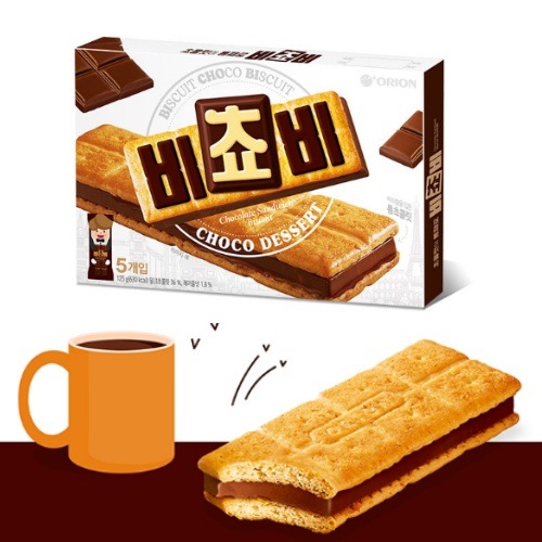 韓国のお菓子ビチョビ チョコビスケット4個
