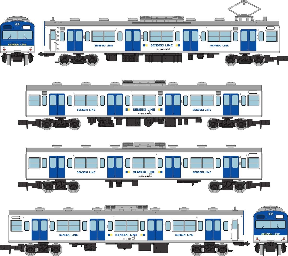 トミーテック (N) 鉄道コレクション JR103系仙石線更新車（新塗装） 4両セット TT テツコレ JR103ケイセンセキセンコウシンシャ/シントソウ 4R