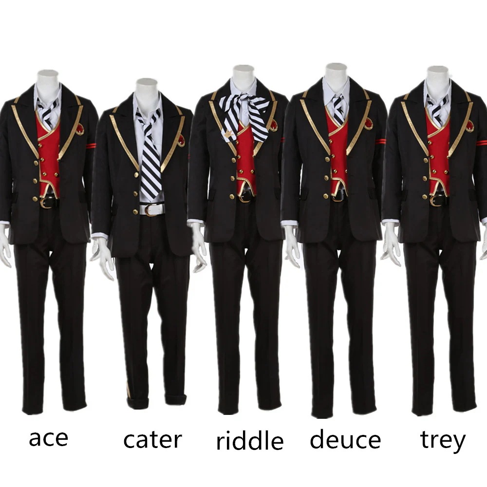 ツイステッドワンダーランド ツイステ ハーツラビュル寮 Ace Cater Deuce Riddle Trey コスプレ衣装 コスチューム 学園祭 イベント 仮装 変装